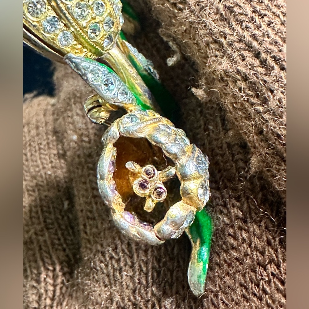 🚨RARE🔥: 1930’s CORO Adolf Katz Double Tulip Collectors Brooch - Picture 6 of 11